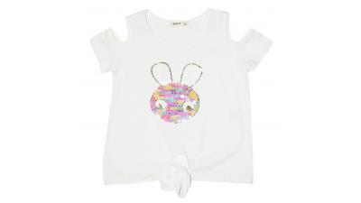 Детска блуза с падащ ръкав - Зайче